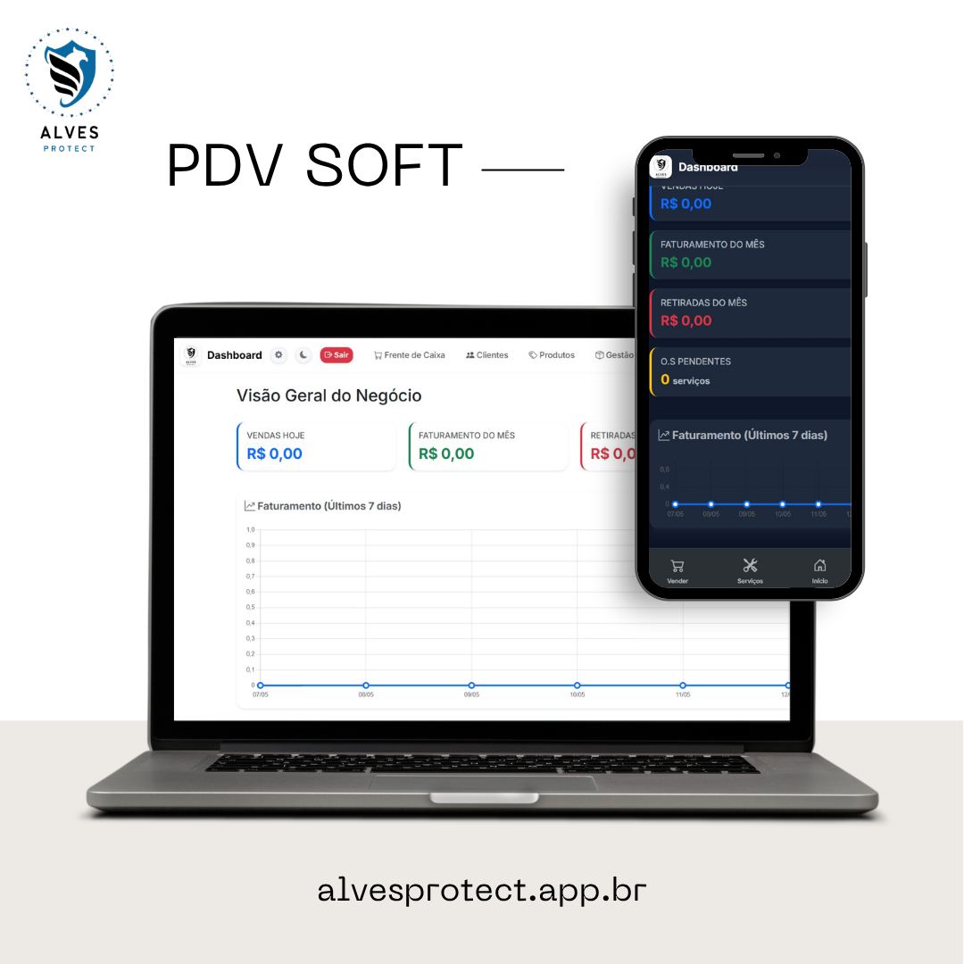 PDV SOFT Mockup em Computador